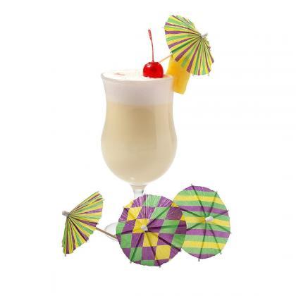 Mardi Gras Harlequin & Stripe Drink..