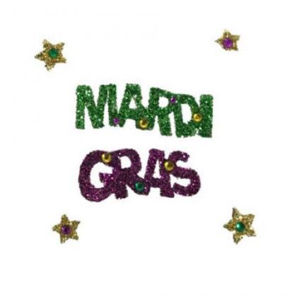 A (set Of 2!) Body Jewel: Nola Mardi Gras Glitter..