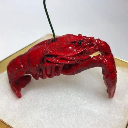 Realistic Crawfish Lobster Mardi Gras Christmas..