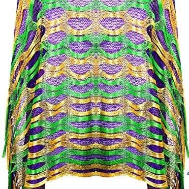 mardi gras rain poncho