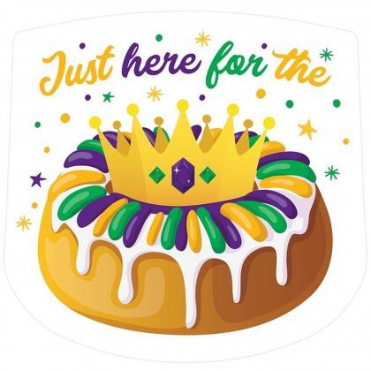 Mardi Gras King Cake Cutout Sign Decor Eat King..