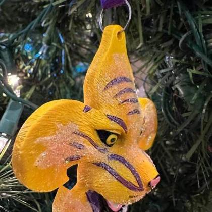 Lsu Tigers Fleur De Lis Christmas Ornament Mardi..