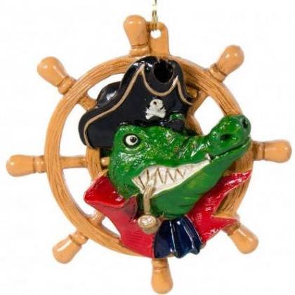 Alligator Pirate Wheel Christmas Holiday Mardi..