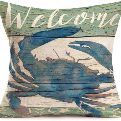 Fresh Catch Welcome Blue Crab Vintage Wood..