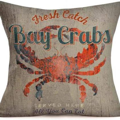 Fresh Catch Louisiana Blue Crab Rustic Throw..