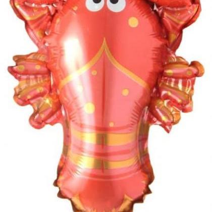 Crawfish Red Mini Foil 19 In By 11 In. Balloons..