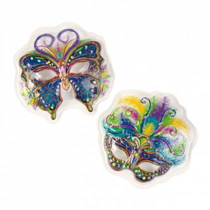 Mardi Gras Mask Pop Top Cake Toppers (12) King..