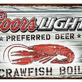 Coors Light Beer Red Crawfish Boil Seafood..