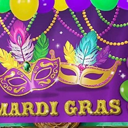 Mardi Gras Outdoor Backdrop Banner Party Supplies..