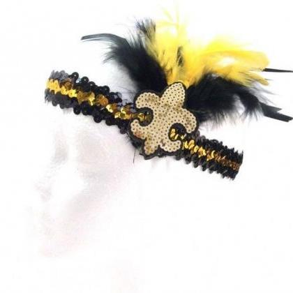 The Black And Gold Fleur De Lis Sequin And..
