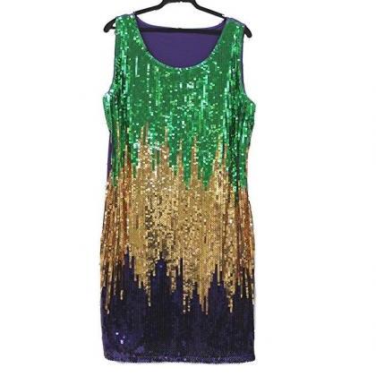 Mardi Gras Sequin Splash Party/ Parade/ Ball Dress..