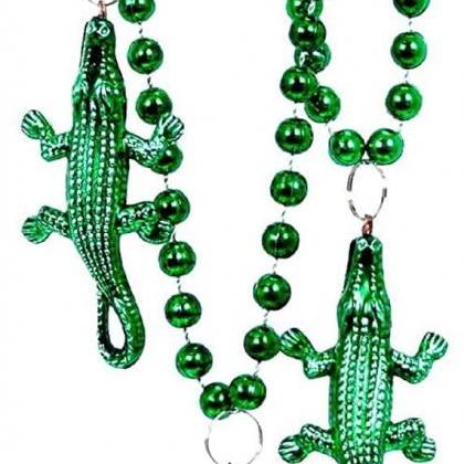 12 Alligator Seafood Boil Mardi Gras Beads..
