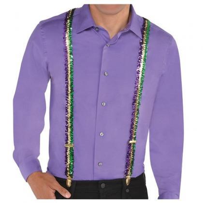Mardi Gras Suspenders: Purple, Green &..