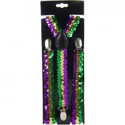 Mardi Gras Suspenders: Purple, Green &..