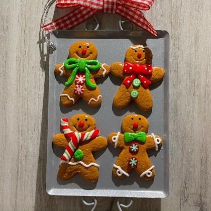 Gingerbread Man Cookie Sheet Christmas Holiday..