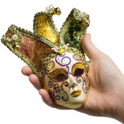 6" Mardi Gras Venetian Mask Ornament..