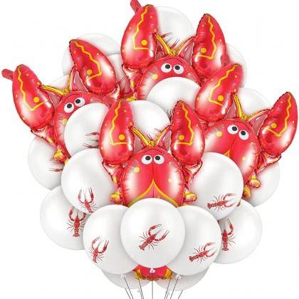 Crawfish Red Jumbo Foil 3.5 Ft By 2.5 Ft Balloons..