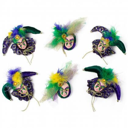 Mardi Gras 4" Assorted Jester Pins..