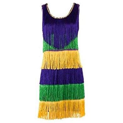 Mardi Gras Fringe Party Dress: Large Sexy..