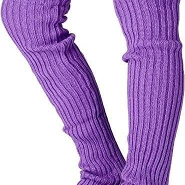 Mardi Gras Leg Warmers Boot Purple Leggings..