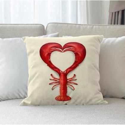Crawfish Heart For Home Decorations Throw Pillow..