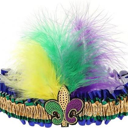 Set Of 2! Mardi Gras Sequin Headband And King Cake..