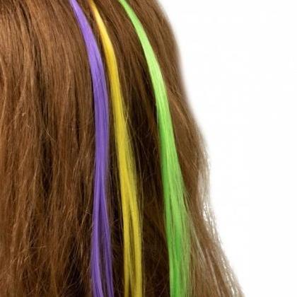 Faux Mardi Gras Hair: 14" Hair..