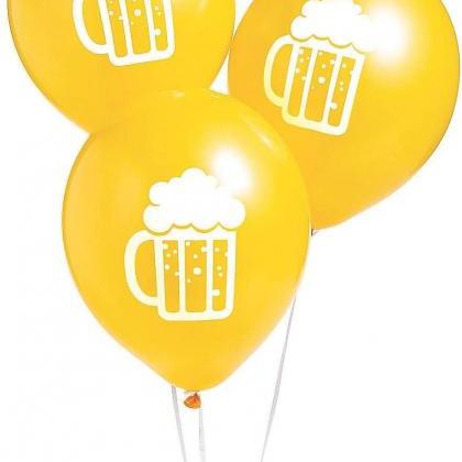 Beer Mug Balloons - Party Decor - 3 Pieces Latex..