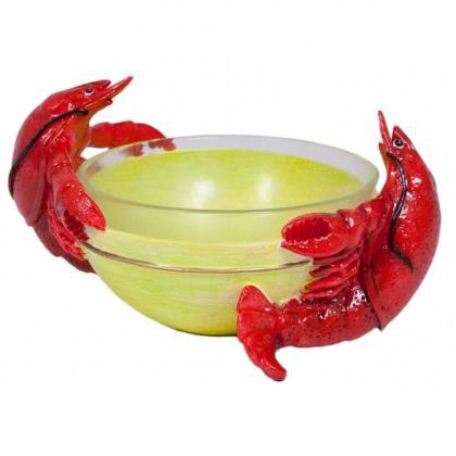 Large Lobster Mardi Gras Crawfish Boil Bowl..