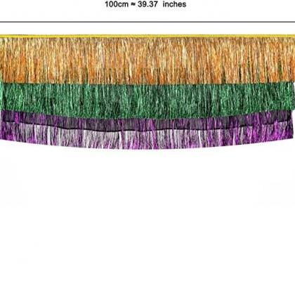 Mardi Gras Sequin Tinsel Wrap Skirt Purple Green..