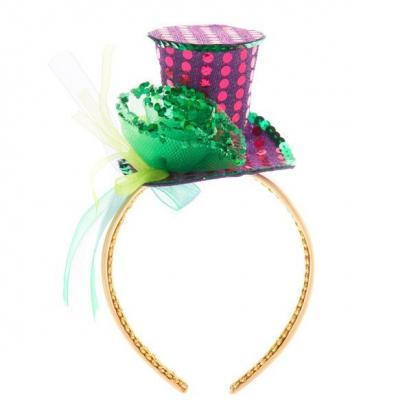 Mardi Gras Sequins Glitter Flower Headband Orleans..