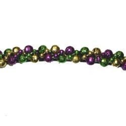 Mardi Gras Metallic Beaded Purple/ Green/ Gold..
