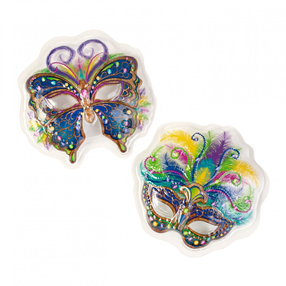 Mardi Gras Mask Pop Top Cake Toppers (6) King Cake Baby Bake Decoration Decor Bakery Feathery And Butterfly Mardi Gras Mask Pop-up Shape
