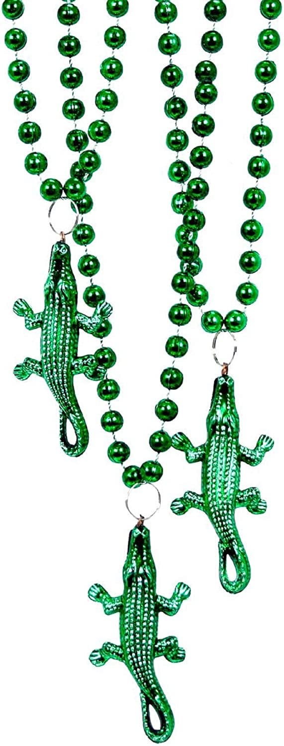 12 Alligator Seafood Boil Mardi Gras Beads Necklaces Necklaces Lot Crawfish Boil Party
