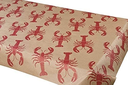 9 Ft Crawfish Lobster Print Kraft Paper Roll Newspaper Gift Wrap Table Cover Seafood Crab Boil Party Cajun Creole
