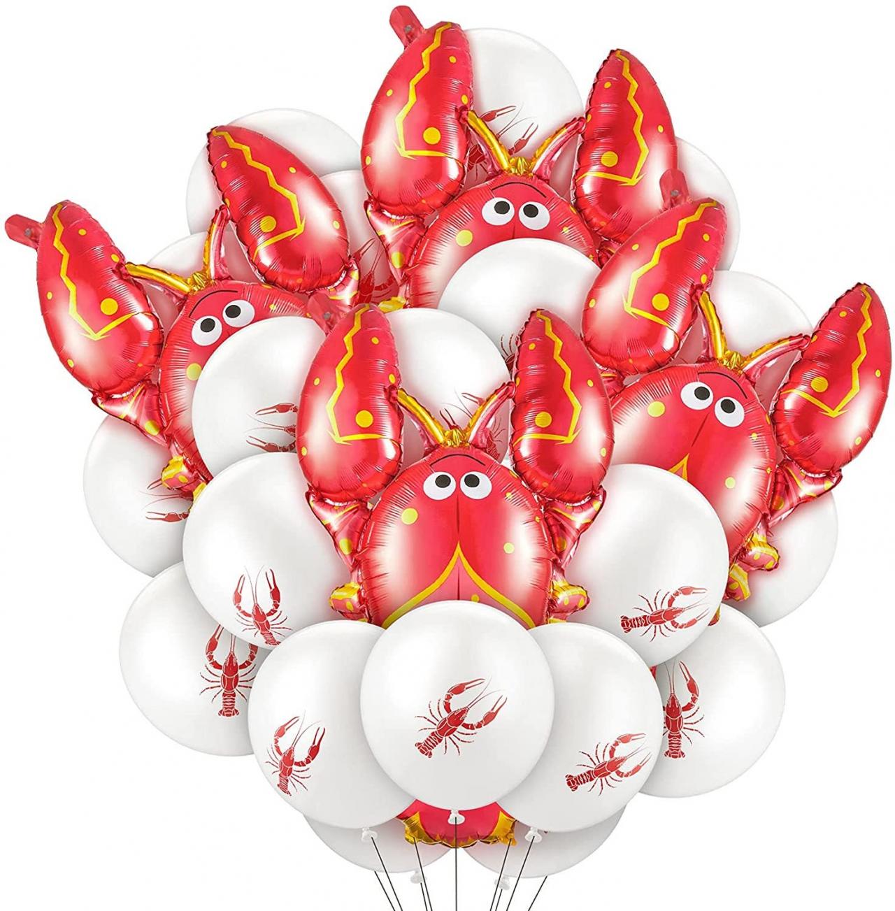 Crawfish Red Jumbo Foil 3.5 Ft By 2.5 Ft Balloons Lobster Seafood Boil Party Orleans Cajun Birthday