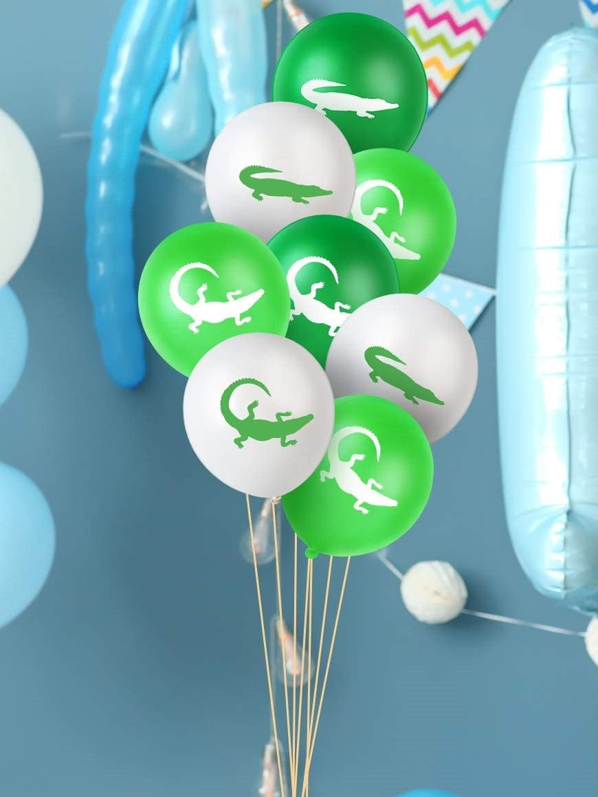 Crocodile Latex Balloons Alligator Themed Balloons Crawfish Boil Party Orleans Cajun Birthday Summer Pool Helium Latex