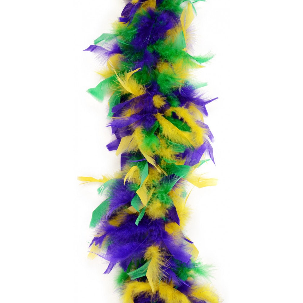 Mardi Gras Feather Boa And Costumes Party Purple Green Gold Masquerade Ball Costume Parade Orleans
