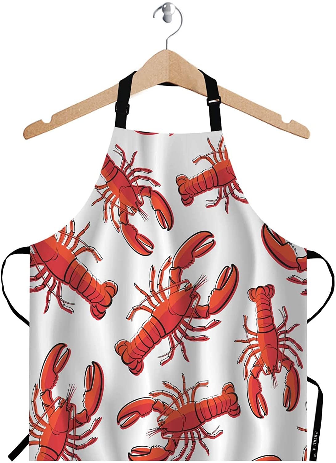 Crawfish Lobsters Aprons Red Nautical Decorative Crayfish Seafood Waterproof Resistant Chef Boil Party Supplies Decorations Crab