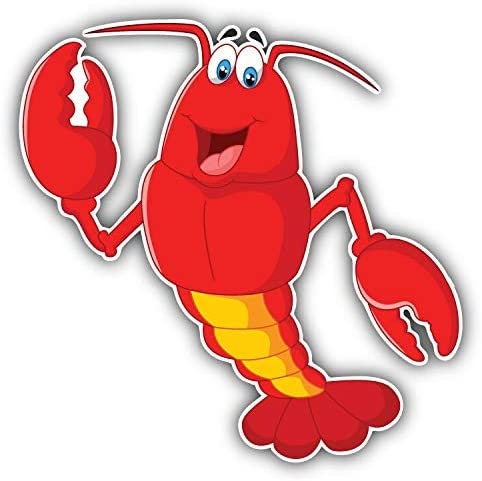 Crawfish Red (set Of 5) 1 Inch Sticker Scrapbooking, Calendars, Arts, Kids Diy Lobster Seafood Boil Party Orleans Cajun Birthday