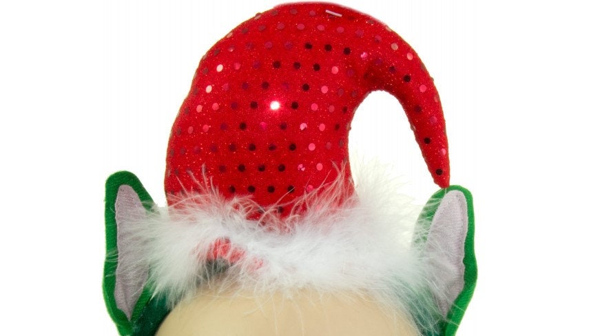 Elf Headband Feather Christmas Orleans Bourbon St. Costume Parade Wear Headpiece