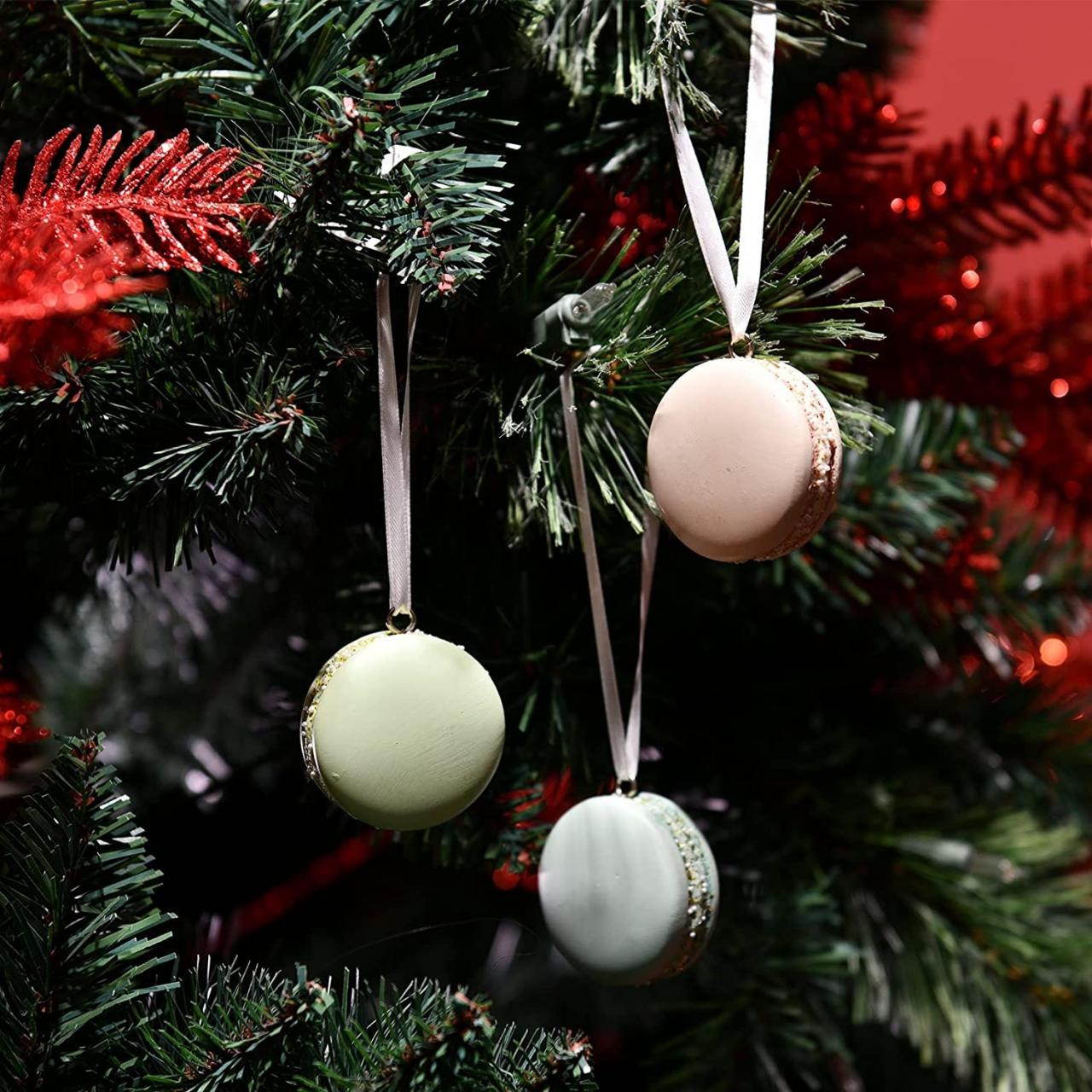 Macaroon Christmas Ornaments Decorative Ornament Holiday Decorative Hanging Ornaments For Christmas Tree Gift Festival Decor