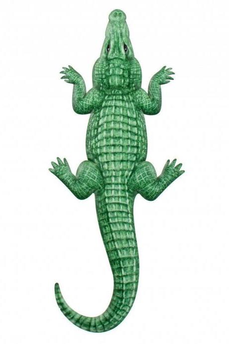 14&amp;quot; Large Metal Alligator Sign: Green Seafood Boil Party Wall Door Hanger Decor Decoration