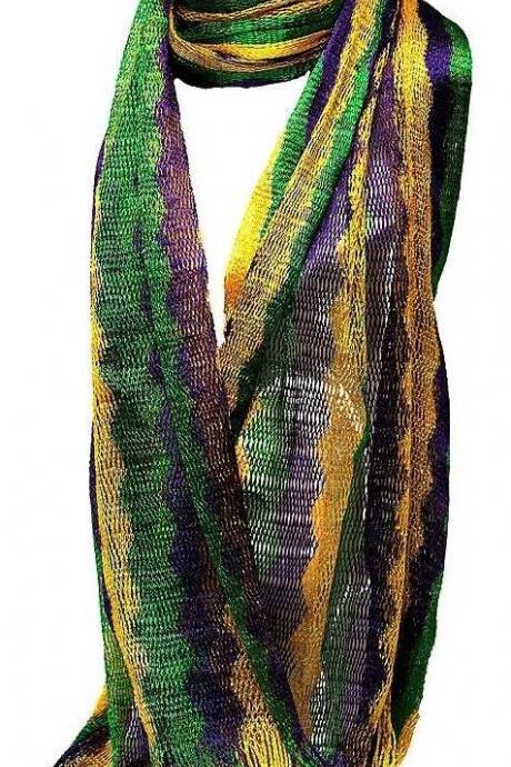 Mardi Gras Oblong Scarf Sexy Orleans Carnival Fat Tuesday