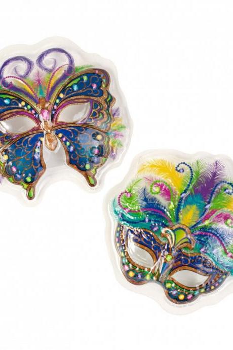 Mardi Gras Mask Pop Top Cake Toppers (6) King Cake Baby Bake Decoration Decor Bakery Feathery And Butterfly Mardi Gras Mask Pop-up Shape