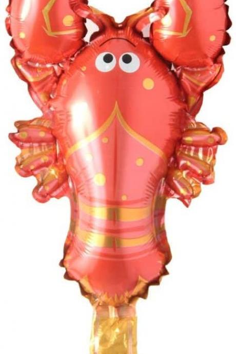 Crawfish Red Mini Foil 19 In By 11 In. Balloons Lobster Seafood Boil Party Orleans Cajun Birthday