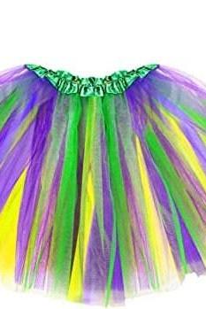 Mardi Gras Tutu Purple Green Gold Orleans Costume Small Skirt Dress Parade Bourbon St.