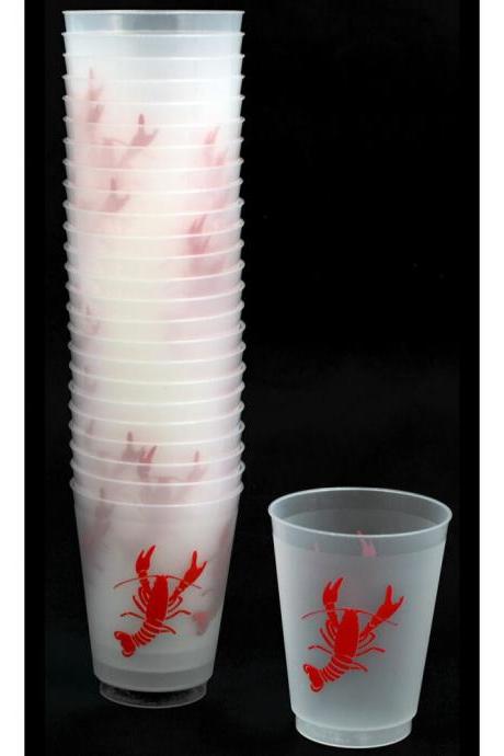 Crawfish Frost-flex Plastic Cups Party Cups - Crawfish Lobster Boil Plastic Party Cups - Boil - Lobster Cup Party Orleans Seafood