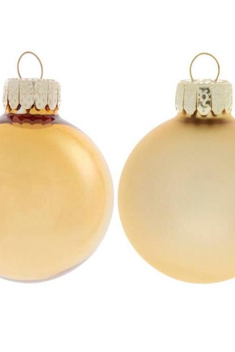 Mardi Gras Gold Matte &amp;amp; Shiny Ball Holiday Christmas Tree Ornaments (set Of 6) Orleans