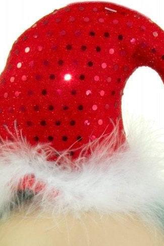 Elf Headband Feather Christmas Orleans Bourbon St. Costume Parade Wear Headpiece